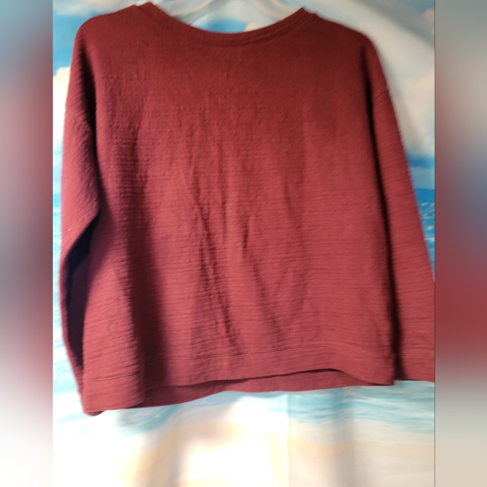 Zara Trafaluc Fall Winter Collection Maroonβ Sweatshirt Women's Size Medium
